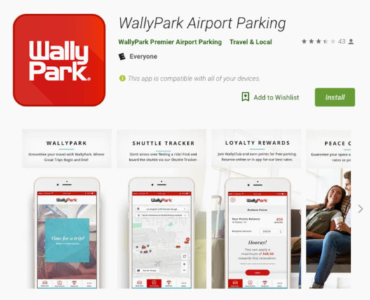 WallyPark parking mobile app download interface